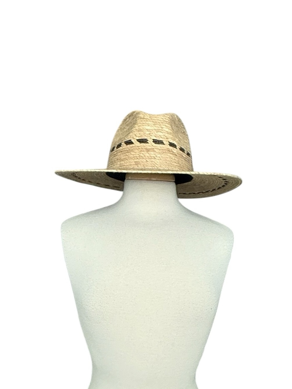 HEMLOCK HERMOSA FEDORA STRAW CUSTOMIZED HAT SIZE MEDIUM